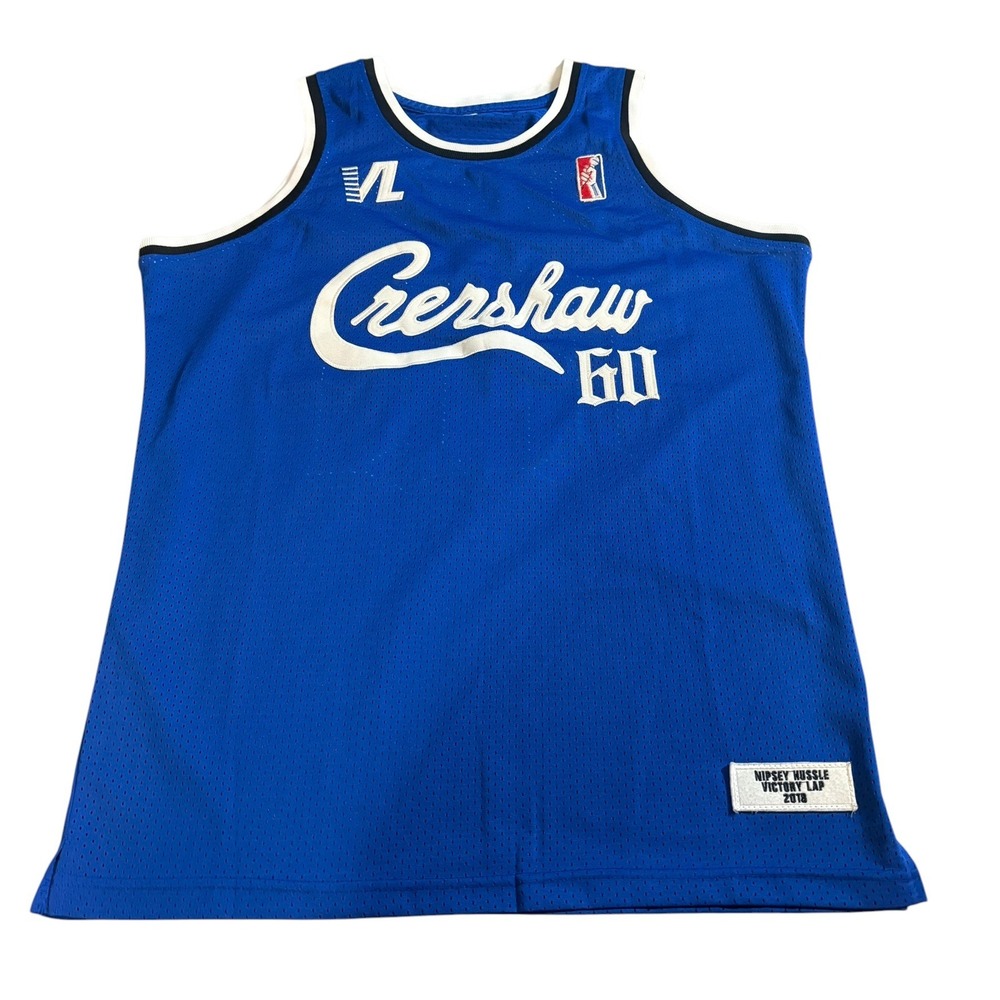 The Marathon Clothing Crenshaw 60 Jersey Large Blue Nipsey Hussle Victory Lap
